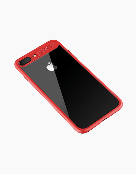 Clarity Series Original By Rock Transparent Slim Case For iPhone 8P | 7P - Red