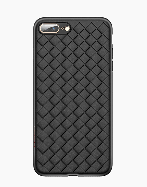 Ultrathin Weave Series Case By Rock with Flexible & Soft TPU Material Anti Scratch & Fingerprint iPhone 8P | 7P - Black