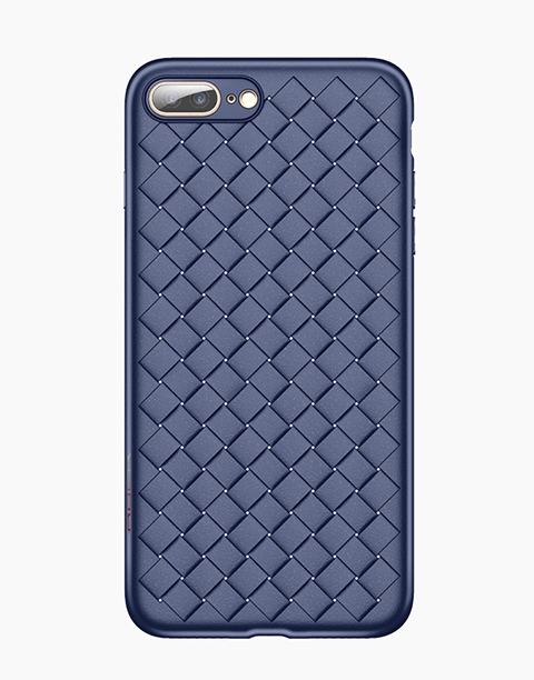 Ultrathin Weave Series Case By Rock with Flexible & Soft TPU Material Anti Scratch & Fingerprint iPhone 8P | 7P - Blue