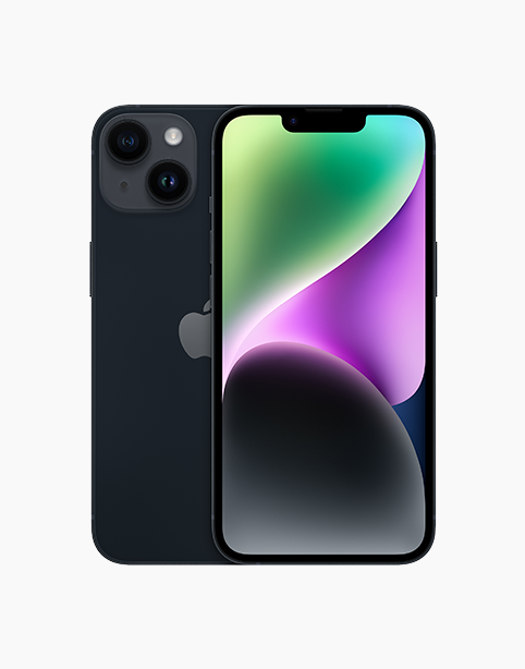 Apple iPhone 14 6.1" Super Retina XDR OLED, HDR10, Dolby Vision, Apple A15 Bionic (5 nm), 12 MP, f/1.5