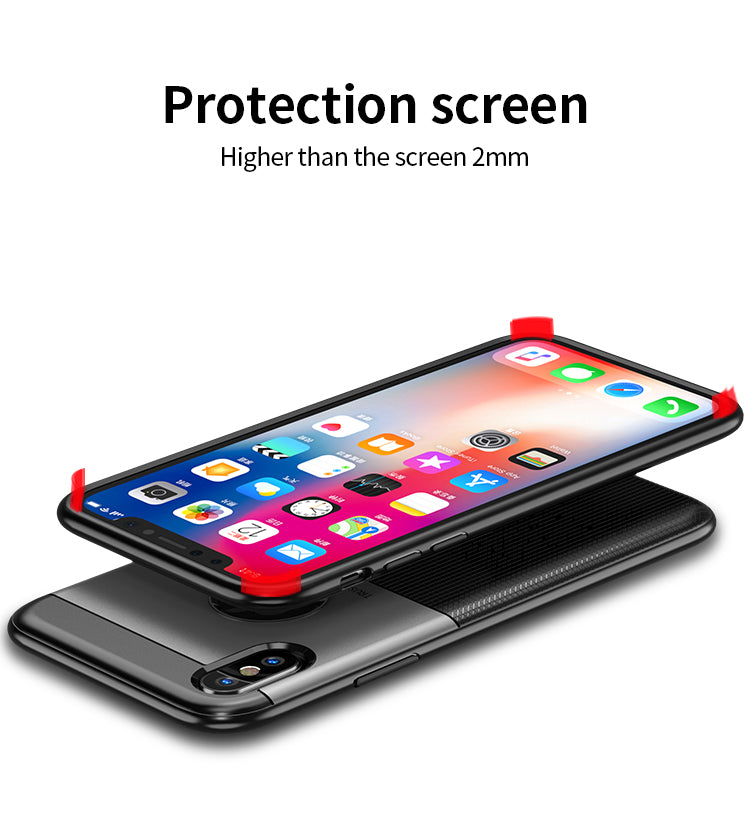 Shield Series By iPaky Slim Anti-shock Case For iPhone X – Black