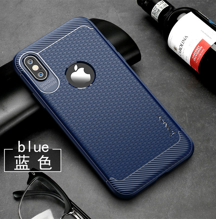 Simple Series By iPaky Slim Anti-shock Case For iPhone X – Blue