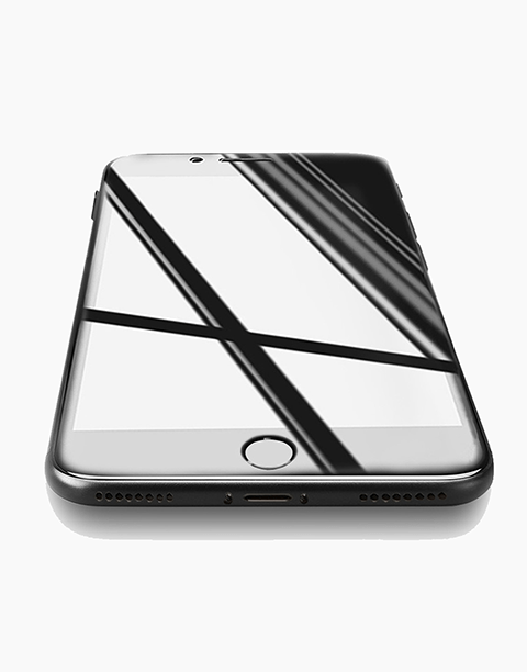 Rock 3D Curved Tempered Glass Screen Protector For iPhone 8 Plus / 7 Plus - Black