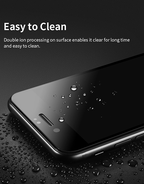 Rock 3D Curved Tempered Glass Screen Protector For iPhone 8 Plus / 7 Plus - Black