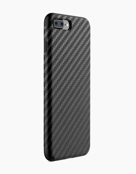Origin Carbon Fiber By Rock With Bulit-in Magnetic Metal Plate for iPhone 7P | 8P - Black