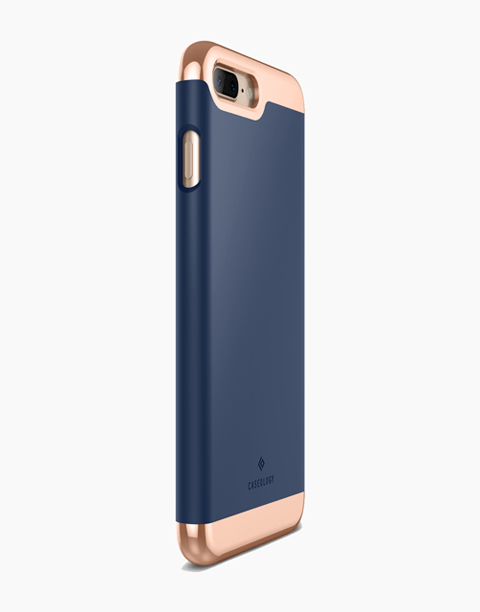 iPhone 7 Plus Caseology Savoy Series Slim Two-Piece Slider Navy Blue / Chrome Rose Gold