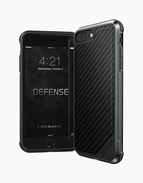 Defense Lux Carbon by X-Doria Anti Shocks Case Up To 3M For iPhone 8P | 7P – Black