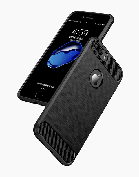 Armor By iPaky Flexible Slim Case Anti-fingerprint &amp; Anti-shocks For iPhone 7P | 8P – Black