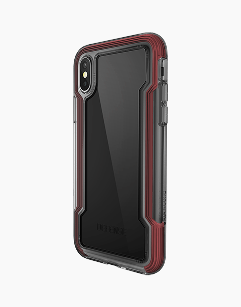 Defense Clear By X-Doria Anti Shocks Case With Triple Layer Shock Protection For iPhone X - T/Red