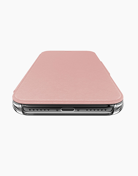 Engage Folio By Xdoria For iPhone X Leather Wallet Case with a magnetic latch – Rose