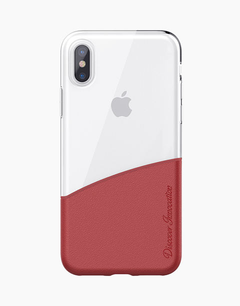 Half Case By Nillkin Transparent Case For iPhone X - T/Red