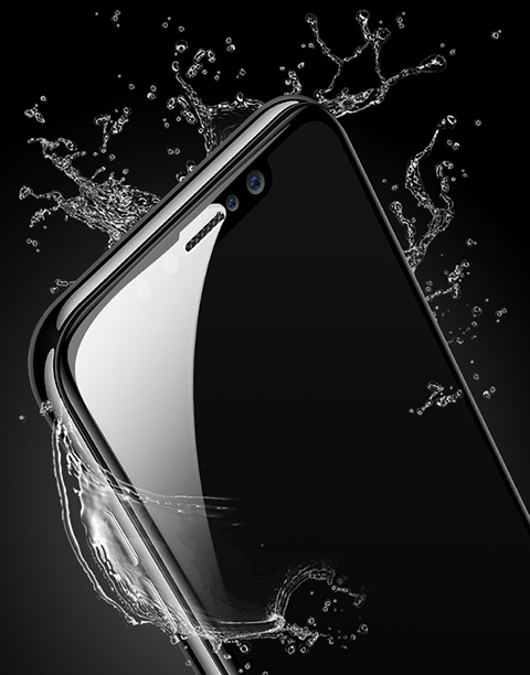 Curved 0.3mm tempered glass screen protector for iPhone Xs and X by Joyroom, with rigid edge design, by Smartkoshk.