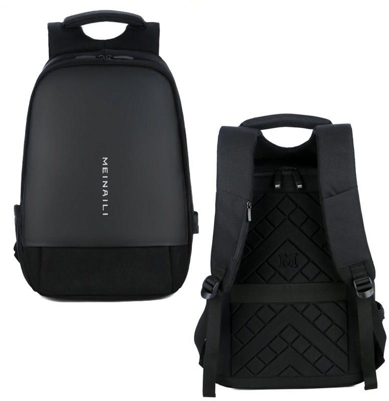 MEINAILI 1801 Laptop Backpack -15.6 Inch – USB Charging Port Black