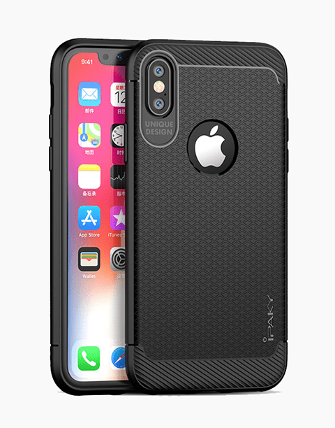 Simple Series By iPaky Slim Anti-shock Case For iPhone X - Black