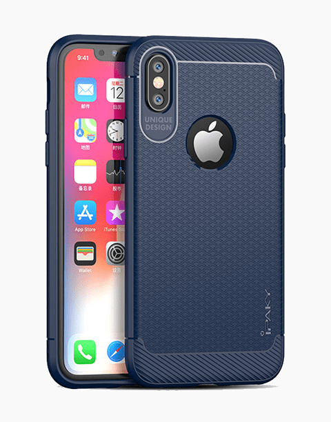 Simple Series By iPaky Slim Anti-shock Case For iPhone X – Blue