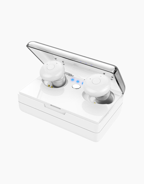 E20 By Joyroom Wireless Earphones with Mic &amp; 2200mAh Charging Case White