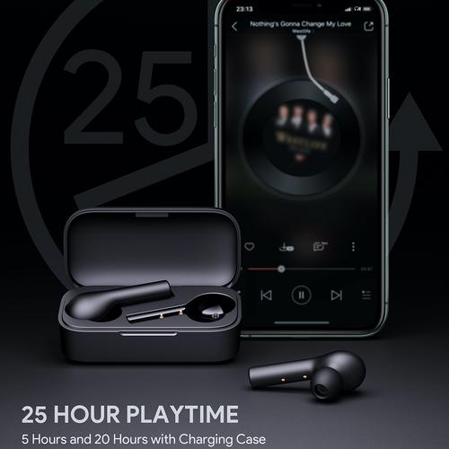 Aukey EP-T21 True Wireless Earphone With Noise Canceling Mic - Black