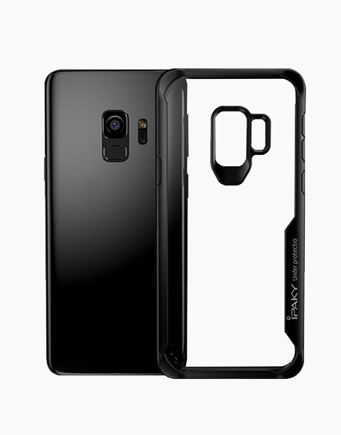 Bumper TPU By iPaky Transparent Protective Case For Galaxy S9 Plus – Black