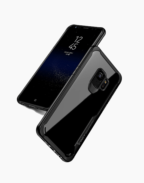 Bumper TPU By iPaky Transparent Protective Case For Galaxy S9 Plus – Black