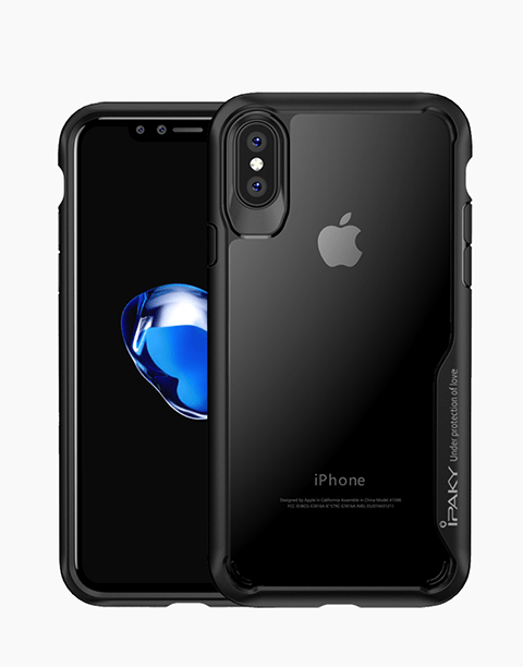 Bumper TPU By iPaky Transparent Protective Case For iPhone X - Black
