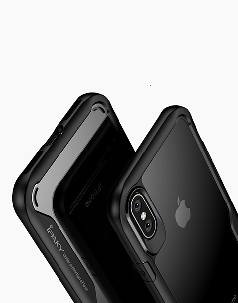 Bumper TPU By iPaky Transparent Protective Case For iPhone X – Red