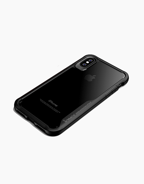 Bumper TPU By iPaky Transparent Protective Case For iPhone X – Gray