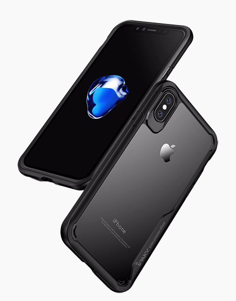 Bumper TPU By iPaky Transparent Protective Case For iPhone X - Black