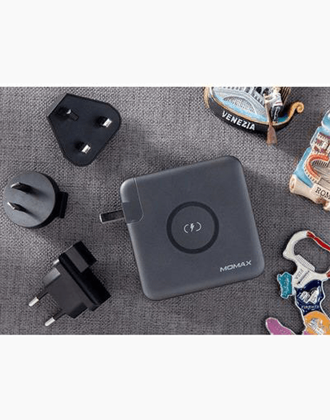 Q.Power Plug wireless portable pd charger 10000mAh - Black